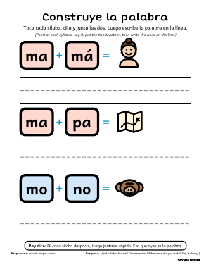 First page of Construye la palabra